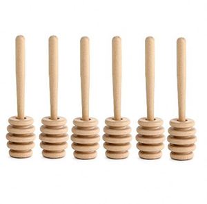 Cuillère à miel en bois d'olivier de haute qualité, longue, pour restaurants commerciaux, idéale pour le miel et la confiture - Product Image 3
