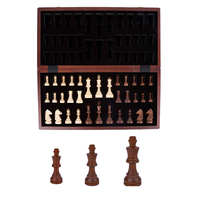15 "Magnetic Wooden Chess Sets Schach Checkers Set mit 2 Extra Queens Faltbares Holz schachspiel Board Handmade Portable