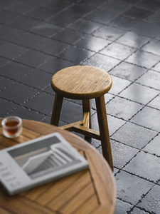 YJ Wabi-Sabi Style Paper Low <b>Stool</b> <b>Round</b> Lacquer Craft Modern Minimalist Chongqing Made Home - Product Image 3