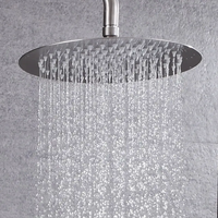 Mitigeur de douche mural moderne à poignée unique, finition chrome, effet pluie, en acier inoxydable 304 brossé, avec cartouche céramique, garantie 5 ans