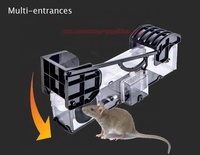 Piège à rats et souris vivant en plastique, conforme EPA, pour entrepôt intérieur, avec station d'appât anti-rongeurs