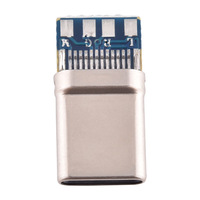 Connecteur USB 3.1 Type C Prise mâle 24 broches Charge rapide + adaptateur de module audio pour souder le fil et le câble Carte PCB