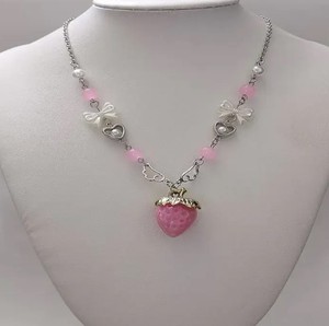 Collar de Fresa de <span class=keywords><strong>Anime</strong></span> <span class=keywords><strong>Nana</strong></span>, Regalo Y2K para Ella o Novia, Rosa y Blanco, Moda Harajuku Linda - Product Image 3
