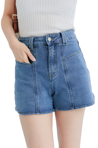 Jean en denim extensible décontracté et tendance, coupe droite, taille mi-haute, respirant, style streetwear, pour femme, fabrication OEM Chine, délavé - Product Image 6