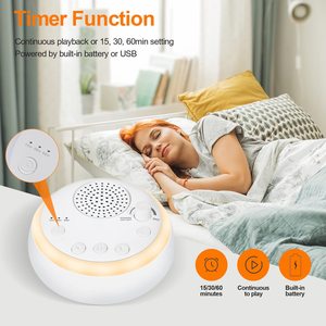 Máquina de Ruido Blanco con Luz Nocturna Recargable, Máquina de Sonido para Dormir Portátil, Función de Luz, Dispositivo de Ayuda para Dormir - Product Image 4