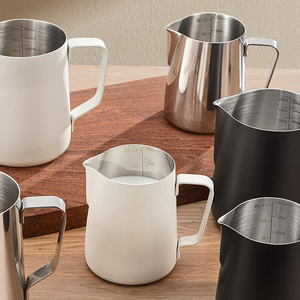 <span class=keywords><strong>Set</strong></span> Montalatte in Lega di Alluminio con Design Moderno e Scala Esterna, Tazza per Latte Art Manuale in Acciaio Inox 304 Personalizzabile per Alimenti - Product Image 4