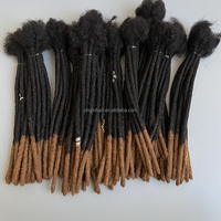 100% di alta qualità fatto a mano Afro crespo capelli umani dreadlock extension loc capelli umani uncinetto dreadlock treccia capelli