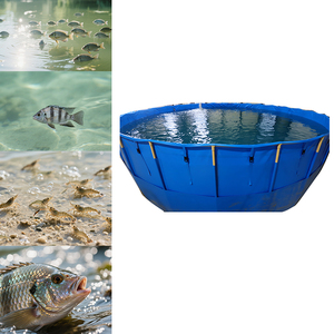 定制尺寸PVC鱼池可折叠圆形鱼缸PVC水产养殖鱼缸池塘 - Product Image 1