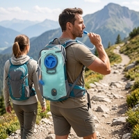 Poche à eau Sibo Hydration Beg Air Pundi 1L 2L 3L en TPU incassable, étanche, écologique, pour l'aventure et le trekking, avec logo personnalisé