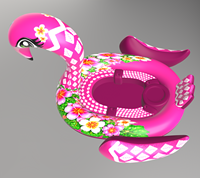 Grand flotteur gonflable écologique en PVC en forme de flamant rose pour la piscine, idéal pour la plage et les fêtes estivales, capacité 3-5 personnes