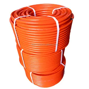 Mangueira de borracha flexível, 300 psi 5mm a 25mm, suave, resistente ao óleo, proteção contra incêndio, alta qualidade, laranja, para entrega de gás lpg