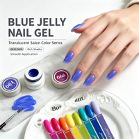 Gel à ongles translucide en gros, couleurs riches, pour marque privée OEM ODM, avec emballage personnalisé pour salon de manucure