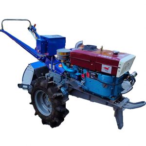 16HP <b>Machine</b> Two Wheel Drive Power Tiller Behind Diesel Engine Agriculture <b>Walking</b> Tractor - Product Image 1