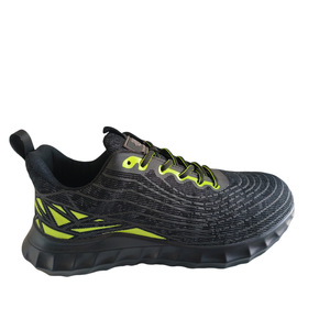 Safety Shoes Men Breathable Mesh Anti Puncture Impact Resistant Work Shoe Lace Up Rubber Outsole Black Red Blue Green - Product Image 1
