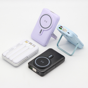 Foldable 10000MAh Powerbank PD 22.5W Built-In 3 <b>Cables</b> Digital Display Fast <b>Charging</b> 15W Wireless <b>Charging</b> Power Bank - Product Image 4