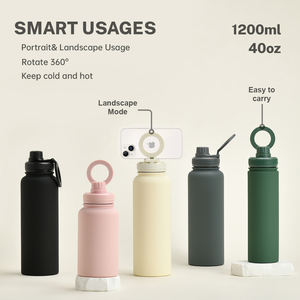 Botella de agua deportiva S.S de 1200ml con logotipo personalizado al por mayor, <span class=keywords><strong>termo</strong></span> aislado al vacío portátil magnético de boca ancha <span class=keywords><strong>para</strong></span> exteriores - Product Image 4