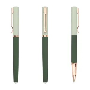 Morandi màu Fountain Pen tinh khiết màu xanh siêu mềm Ergo cao su grip Fancy pha lê Fountain Pen