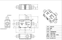 Boîte de jonction électrique en nylon PC étanche IP66 à 2 voies FSH110-2P, pour extérieur, souterraine, ignifuge, pour connexion de câbles