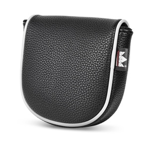 Boshiho Custom Logo Two-Flap Mallet Putter Club Headcover Lightweight Durable PU Leather <b>Golf</b> Shafted Mallet Putter Headcover - Product Image 2
