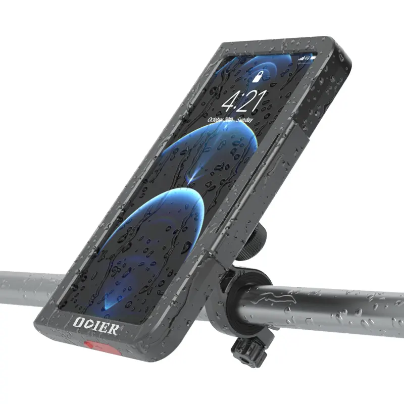 ODIER IP67 water proof anti fog 360 Degree Cell Phone Stand bicycle motorcycle scooter phone Mount waterproof bike phone holder