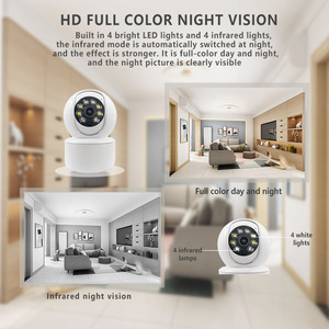 Icsee 1080P 3MP 4MP trong nhà không dây PTZ máy ảnh với ánh sáng kép tầm nhìn ban đêm âm thanh video ghi âm an ninh nhà mạng Máy ảnh - Product Image 4