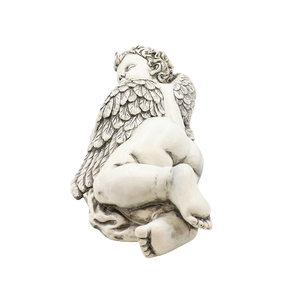 Peaceful Long Sleeping Angel Sculpture Antique Resin Cherub for Outdoor Flowerbed &amp; <strong>Grave</strong> Site Memorial <strong>Ornament</strong> - Product Image 3