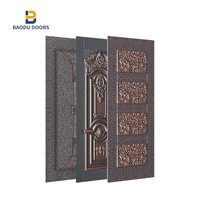 BOWDEU portes en acier, peau en acier, panneaux en relief estampillés, haute qualité, bon marché, intérieur décoratif, autres portes