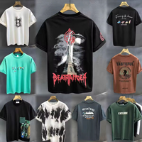 T-shirt sportif ample à manches courtes pour homme, imprimé losanges, tissu 180 grammes, coupe décontractée avec service OEM