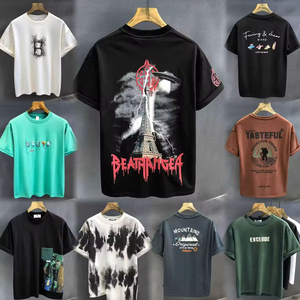 เสื้อยืด<span class=keywords><strong>แขน</strong></span>สั้นทรงสปอร์ตบ็อกซี่สำหรับผู้ชาย พิมพ์ลายเพชร ผ้าหนัก 180 กรัม ทรงหลวม พร้อมบริการ OEM - Product Image 2