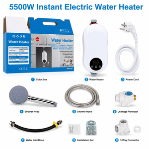 <span class=keywords><strong>Chauffe</strong></span>-<span class=keywords><strong>eau</strong></span> instantané sans réservoir 3,5-5,5 KW 110V/220V/240V avec affichage numérique intelligent pour salle de bain, cuisine, évier, douche, portable, sans réservoir - Product Image 3