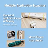 Sangles de Câble Multi-Usages Réutilisables, Organisateur de Câbles Élastique Pliable pour Chargeur de Téléphone, Fournitures de Bureau, Fixation et Regroupement en Caoutchouc