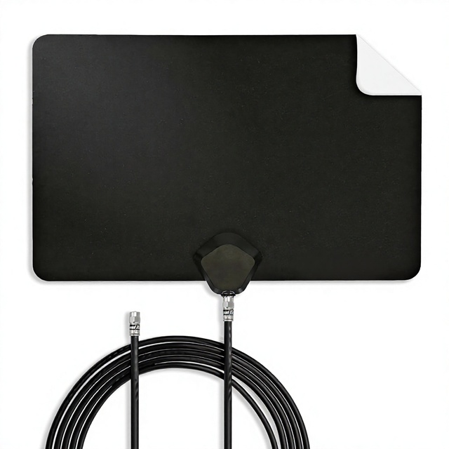 Channel Master FLATenna Indoor Digital HDTV Antenna 12' Coaxial Cable Adhesive Mounting China Superior Reception Signal
