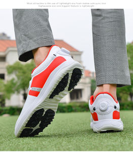 Chaussures de golf pour hommes en cuir imperméable avec boucle rotative, vente en gros, mode, résistantes à l'usure, chaussures de sport d'entraînement en plein air - Product Image 4