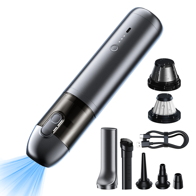 2 in 1 Vacuum and Blower 15000pa Cordless Powerful Handheld Mini Car Vacuum Cleaner - Portable High Power Air Duster