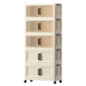 Armoire de rangement - Aucun assemblage requis, rangement multicouche pour vêtements et couettes de chambre à coucher, armoire pliable extra-large en plastique - Product Image 5