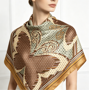 Foulard Quadrato in Seta Personalizzabile 90*90cm, Sciarpa in Raso per Donna, Hijab, <span class=keywords><strong>Fascia</strong></span> per <span class=keywords><strong>Capelli</strong></span>, <span class=keywords><strong>Bandana</strong></span> di Lusso alla Moda per Tutte le Stagioni - Product Image 3