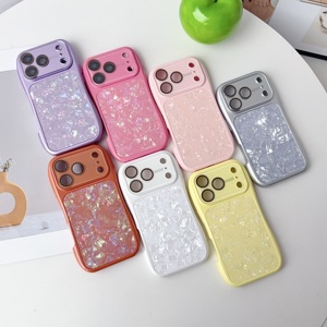 <span class=keywords><strong>Funda</strong></span> de Teléfono Móvil Holográfica de Moda, Carcasa de Lujo con Marco Ondulado y Purpurina Láser, <span class=keywords><strong>Funda</strong></span> Trasera de Mármol para <span class=keywords><strong>iPhone</strong></span> 17 Pro Max 16 - Product Image 2