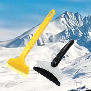 Ice Scraper Stainless Steel With Rubber Brush For Car Window Snow Removal Winter Tool - Product Image 1