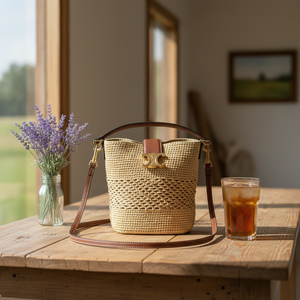 Colección Verano <span class=keywords><strong>2026</strong></span>: Bolsos de Paja para Mujer, Bolsos de Mano para Exteriores, Bolsos de Paja Reciclables para el Trabajo, Bolsos de Ganchillo Hechos a Mano - Product Image 1