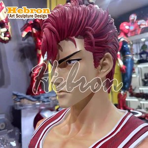 Personnalisez votre figurine d'action Anime Gk Slam Dunks grandeur nature, buste en résine de Hanamichi Sakuragi pour la décoration de la maison - Product Image 3