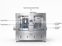 Machine de remplissage et de bouchage de bouteilles en verre pour boissons froides, yaourts, boissons énergétiques et sportives, en acier inoxydable 304, de qualité sanitaire