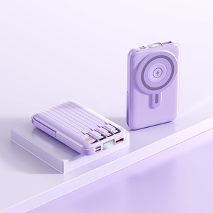 Chargeur sans fil avec câble intégré et affichage LED Power Bank - Product Image 3