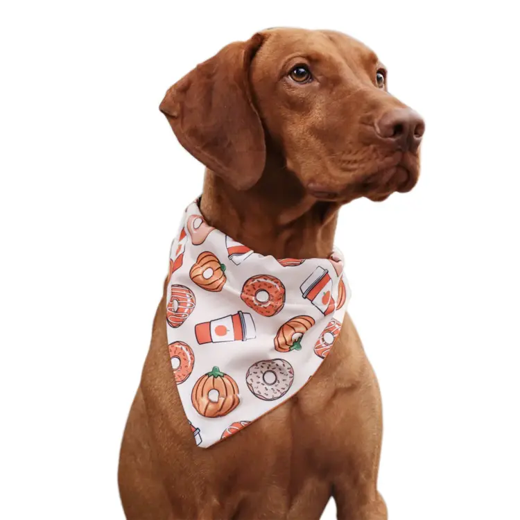 Écharpe Triangle ajustable pour animaux de compagnie Mouchoir pour chien Collier bandana pour chien Tissu imprimé personnalisé Corde en nylon personnalisée Laisse pour chien Rivet