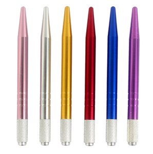 Pluma de microblading manual de acero inoxidable con bloqueo de seguridad para cejas, herramienta de bordado para maquillaje permanente - Product Image 2