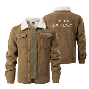 جاكيت رجالي سميك من الصوف للأنشطة الخارجية لفصلي الخريف والشتاء، بياقة مطوية وقابل للتخصيص بشعارك الخاص - Product Image 1