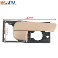 Poignée de porte de voiture 82620-1G000 Poignée de porte intérieure avant droite Convient pour KIA Rio 2007-2011 Poignée de porte intérieure Beige + Noir