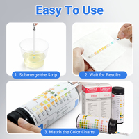 Bandelettes de test urinaire DIRUI 14 paramètres pour bilirubine et urobilinogène sanguins, haute précision, détection rapide, pour usage domestique et clinique