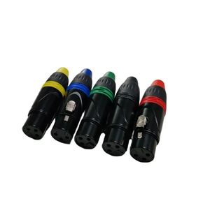 Profession elle 3-polige vergoldete XLR-Stecker-Buchse mit buntem Gewinde ring für Audiogeräte mit Mikrofon mischer - Product Image 5