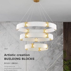 Italian High-End LED Nordic Glass Chandelier Minimalist Modern Design for Living Room <b>Dining</b> Room and Bedroom <b>Lighting</b> - Product Image 6