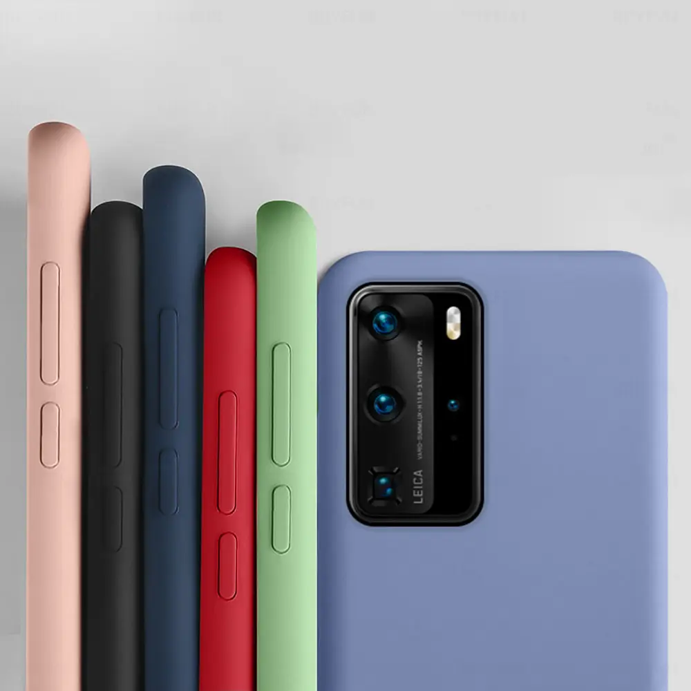 2,0mm silicona líquida funda del teléfono para HUAWEI Y9A Y8S Y6P Y7P Y5P NOVA 5T P SMART 2020 Z 2019 S PLUS P40 P30 P20 PRO LITE E